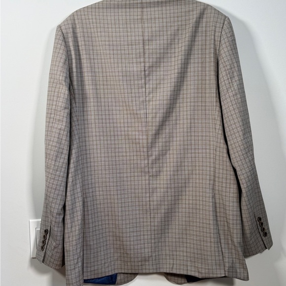 🤵 Ted Baker "No Ordinary Joe" Suit Jacket Blazer Men's 44L Navy Check Wool - Picture 2 of 10